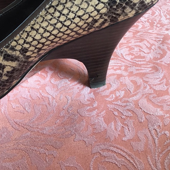 FRANCO SARTO faux snakeskin peep toe heels - Picture 8 of 8